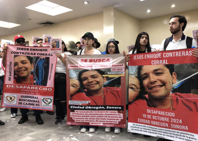 Protestan por desaparición de joven en Ciudad Obregón